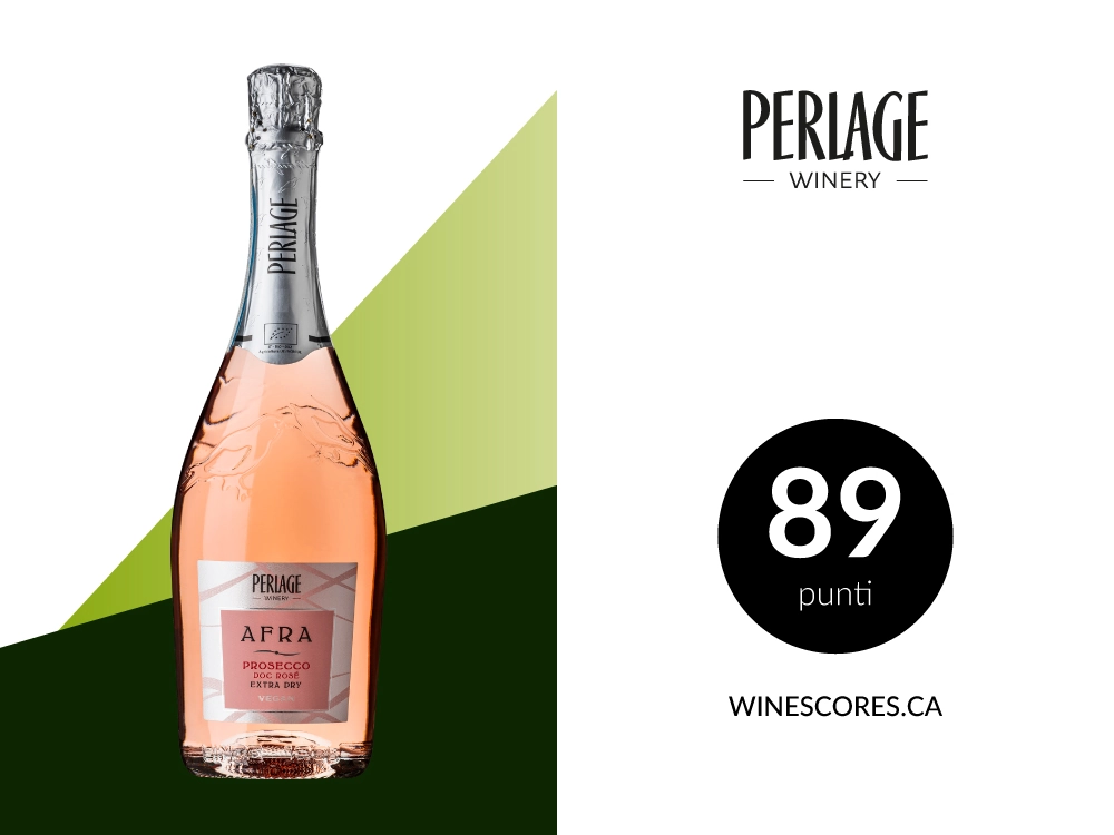 perlage-v-as-vegani Prosecco Rosé Extra Dry Perlage, 89 Punkte. Bio-Wein Conegliano Valdobbiadene DOCG.