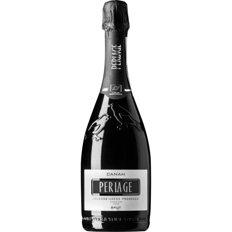 Prosecco DOCG Perlage biologico, Valdobbiadene, riflette l'eleganza e la sostenibilità del terroir Conegliano.
