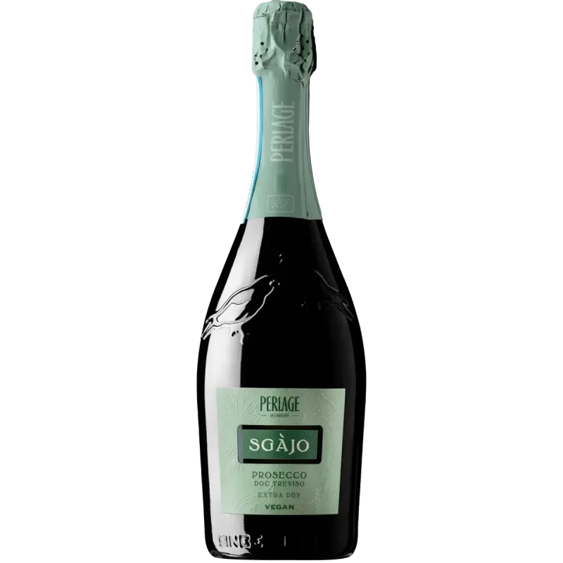 Bottiglia di Prosecco DOC Treviso Extra Dry, biologico e vegan di Perlage Winery.