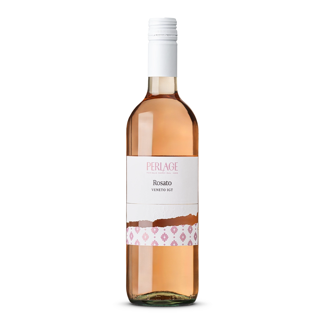 Bottiglia di vino rosato biologico Perlage, Veneto IGT, pregiato produttore di Conegliano Valdobbiadene.