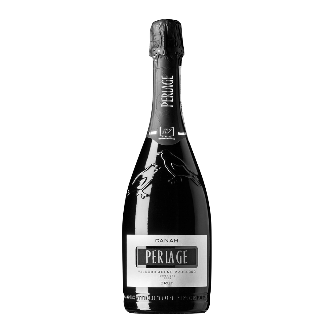 Bottiglia di Prosecco DOCG Perlage, biologico, da Conegliano Valdobbiadene.