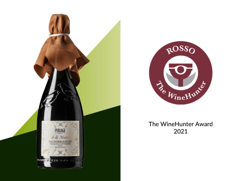 perlage-v-come-vegani Bottiglia di Prosecco DOCG Perlage Valdobbiadene, premiata al The WineHunter Award 2021.