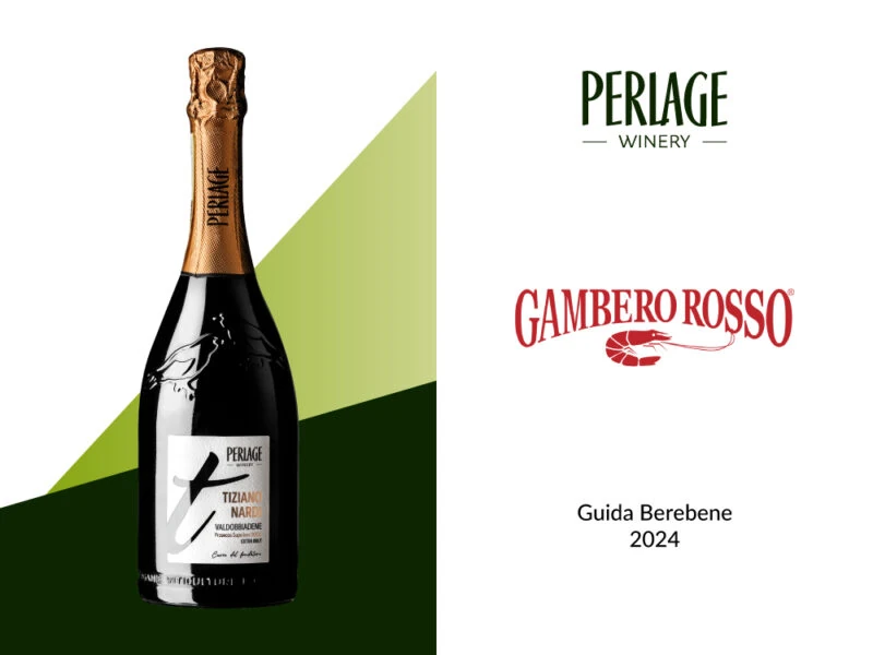 perlage-v-come-vegani Bottiglia di Prosecco DOCG Perlage, biologico, premiato da Guida Berebene 2024 da Gambero Rosso.