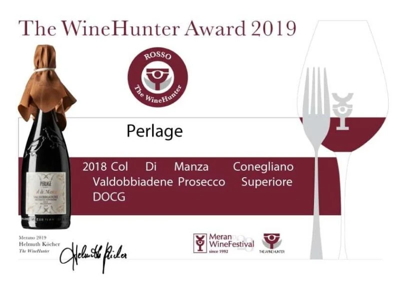 perlage-v-come-vegani Prosecco DOCG Perlage, Col di Manza, Conegliano Valdobbiadene, premiato al WineHunter Award 2019.