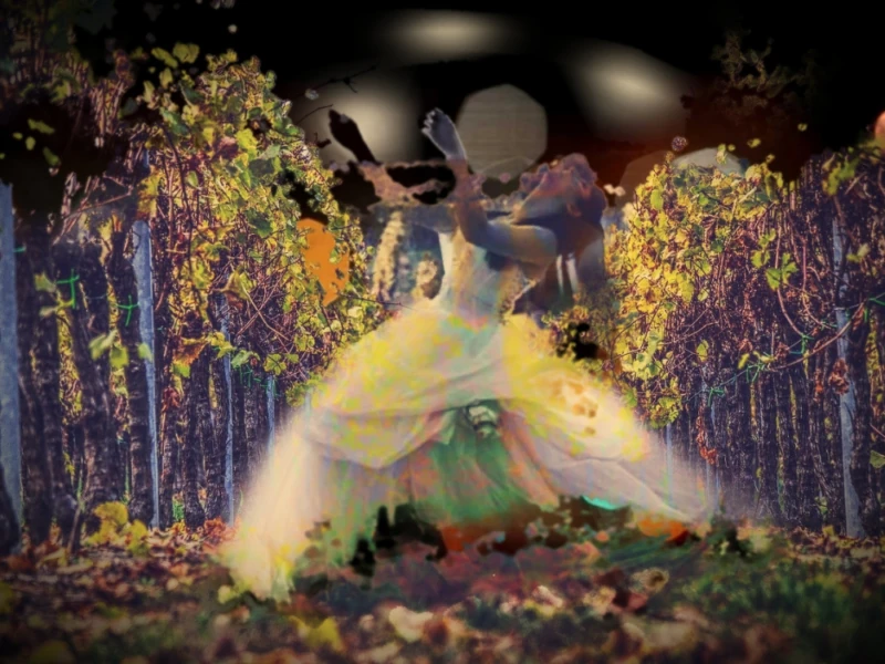 perlage-v-come-vegani Vigneto autunnale Conegliano Valdobbiadene, danza di luce tra filari di Prosecco DOCG biologico.