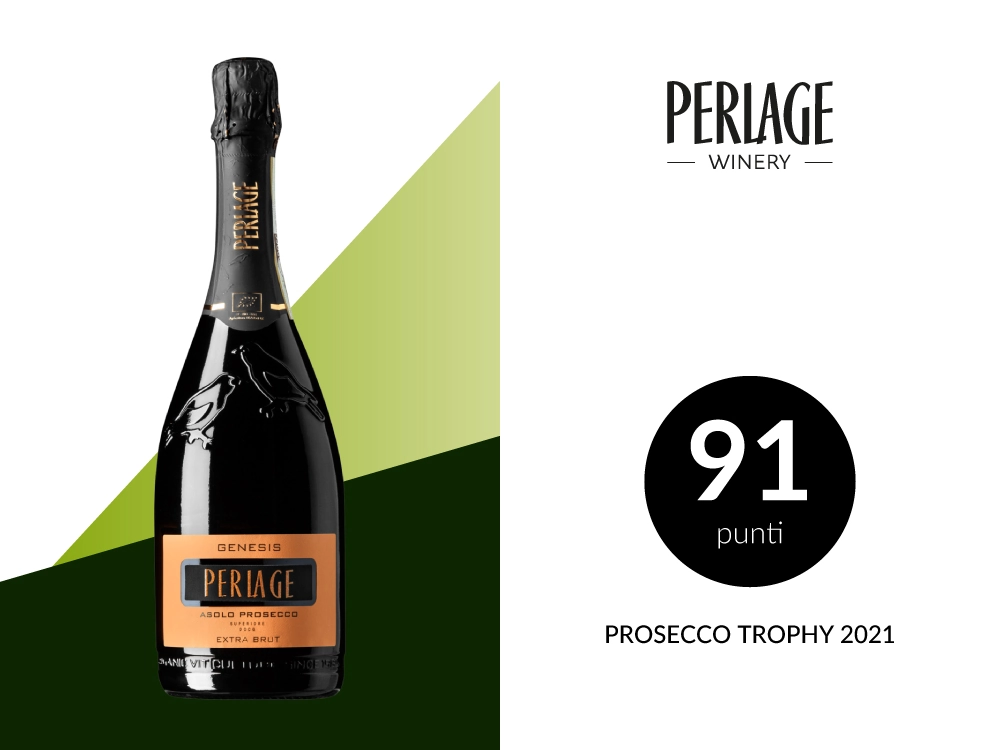 perlage-v-as-vegani Bottiglia di Prosecco DOCG biologico Perlage, premiata con 91 punti al Prosecco Trophy 2021.